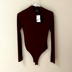 Forever 21 brown bodysuit sheer